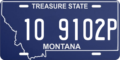 MT license plate 109102P