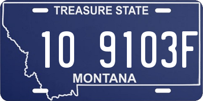 MT license plate 109103F