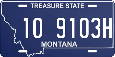 MT license plate 109103H
