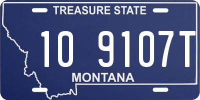 MT license plate 109107T