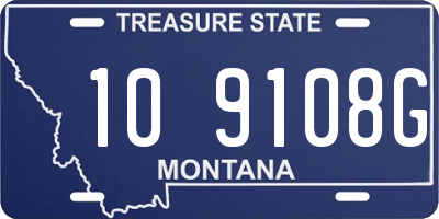 MT license plate 109108G
