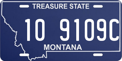 MT license plate 109109C