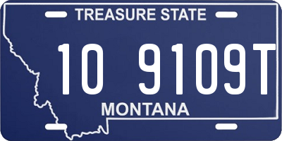 MT license plate 109109T