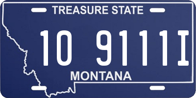 MT license plate 109111I