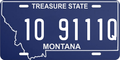 MT license plate 109111Q