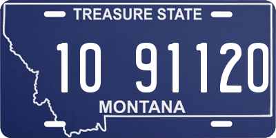 MT license plate 109112O