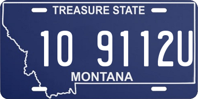 MT license plate 109112U