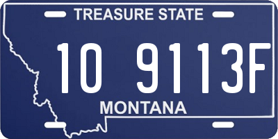 MT license plate 109113F