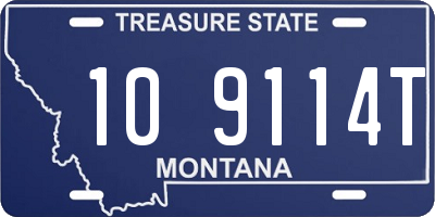 MT license plate 109114T