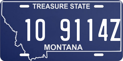 MT license plate 109114Z