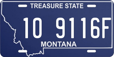 MT license plate 109116F