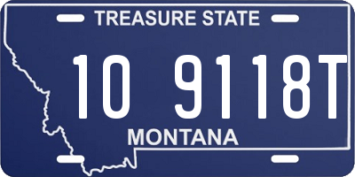 MT license plate 109118T