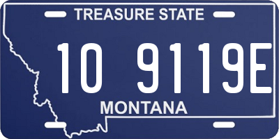 MT license plate 109119E