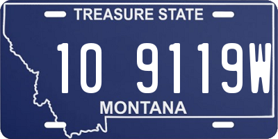 MT license plate 109119W