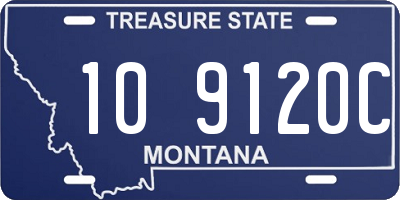 MT license plate 109120C