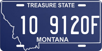 MT license plate 109120F