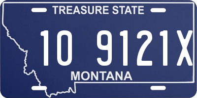 MT license plate 109121X