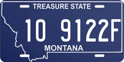 MT license plate 109122F