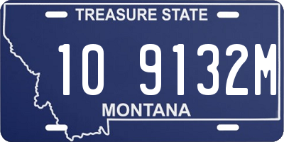 MT license plate 109132M