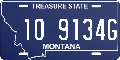 MT license plate 109134G