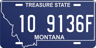 MT license plate 109136F