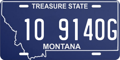 MT license plate 109140G