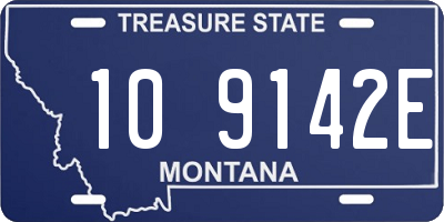 MT license plate 109142E