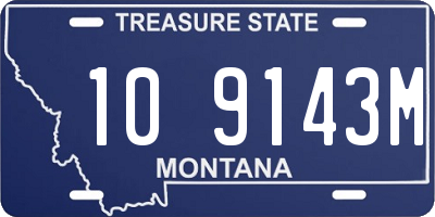 MT license plate 109143M