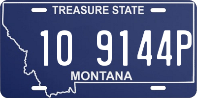 MT license plate 109144P