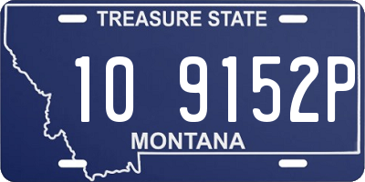 MT license plate 109152P