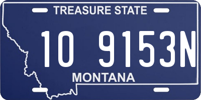 MT license plate 109153N