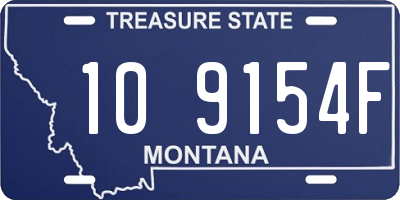 MT license plate 109154F