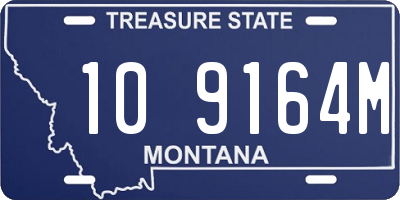 MT license plate 109164M