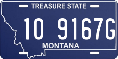 MT license plate 109167G
