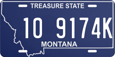 MT license plate 109174K