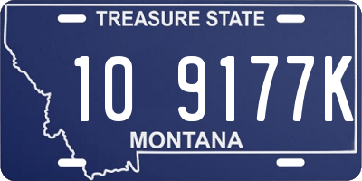 MT license plate 109177K