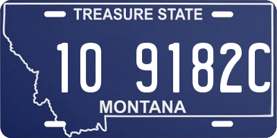 MT license plate 109182C