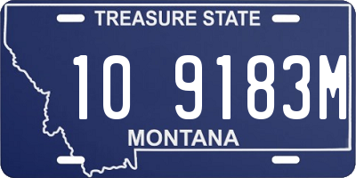 MT license plate 109183M