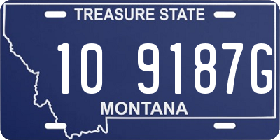 MT license plate 109187G