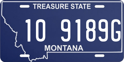 MT license plate 109189G
