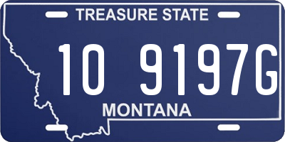 MT license plate 109197G