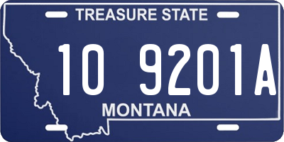 MT license plate 109201A