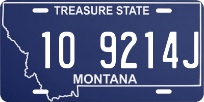 MT license plate 109214J