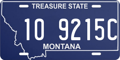 MT license plate 109215C