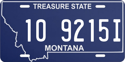 MT license plate 109215I