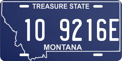 MT license plate 109216E