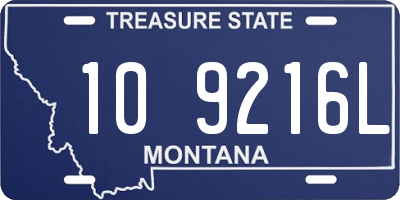 MT license plate 109216L