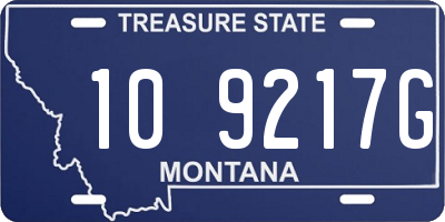 MT license plate 109217G