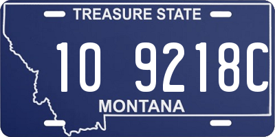 MT license plate 109218C