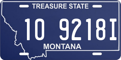 MT license plate 109218I
